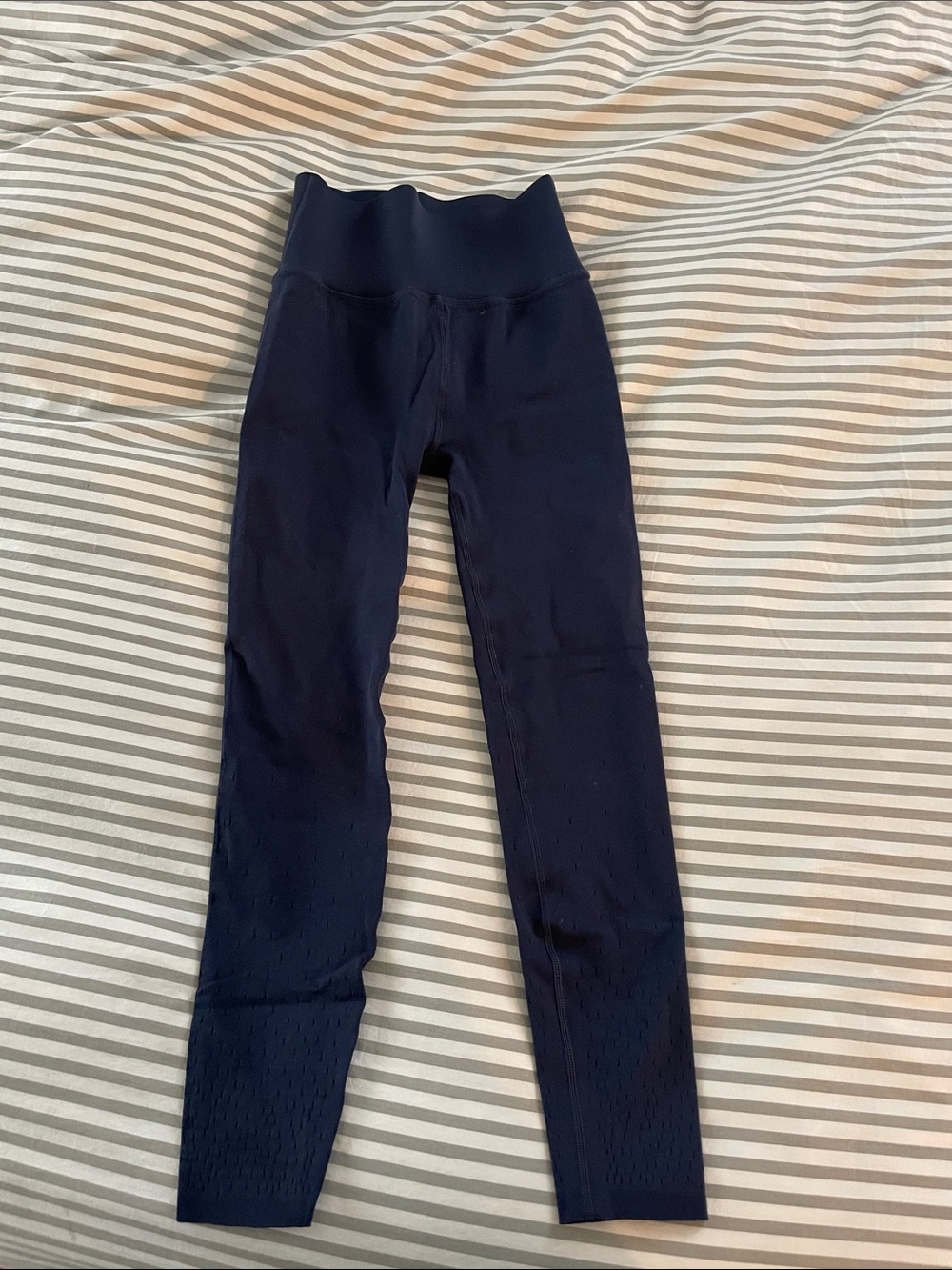 Fabletics Sculpt Knit High-Waisted Navy Leggings